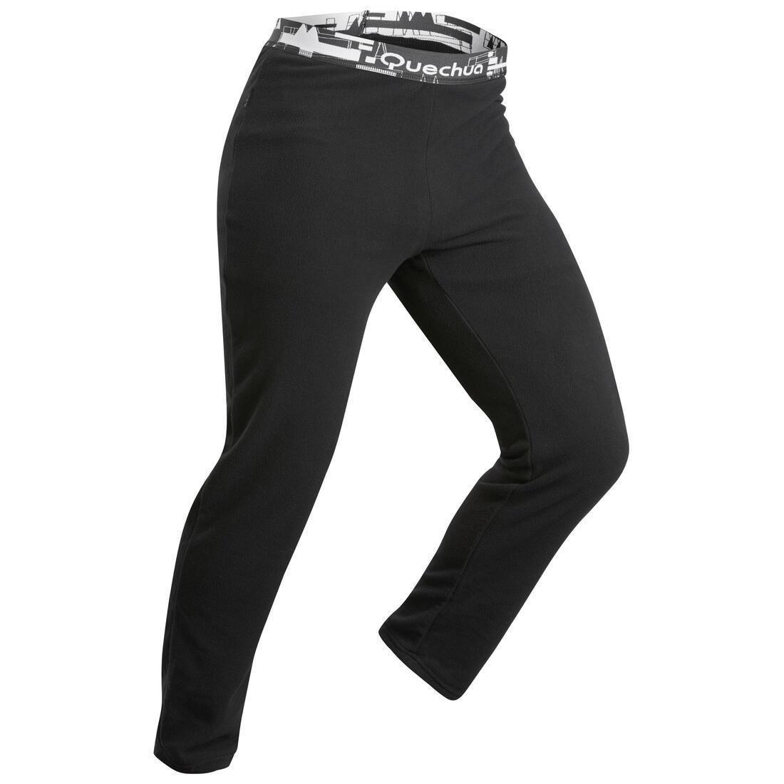 Men's Fleece Tights, Black, , large image number 0