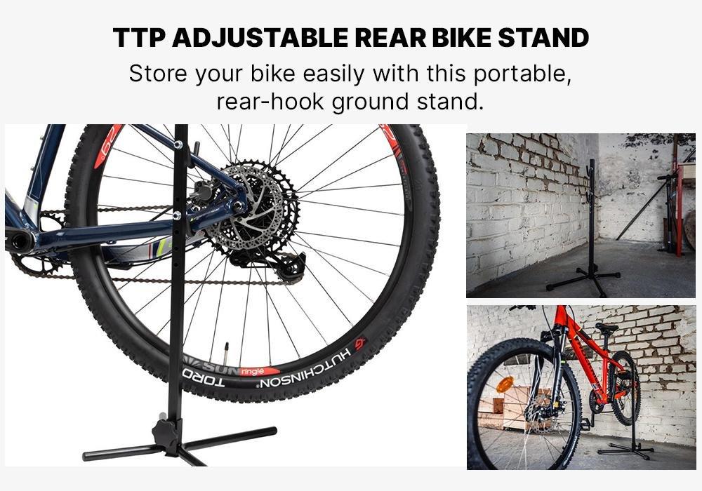 Adjustable Rear Bike Stand, Black, No Color, large image number 1