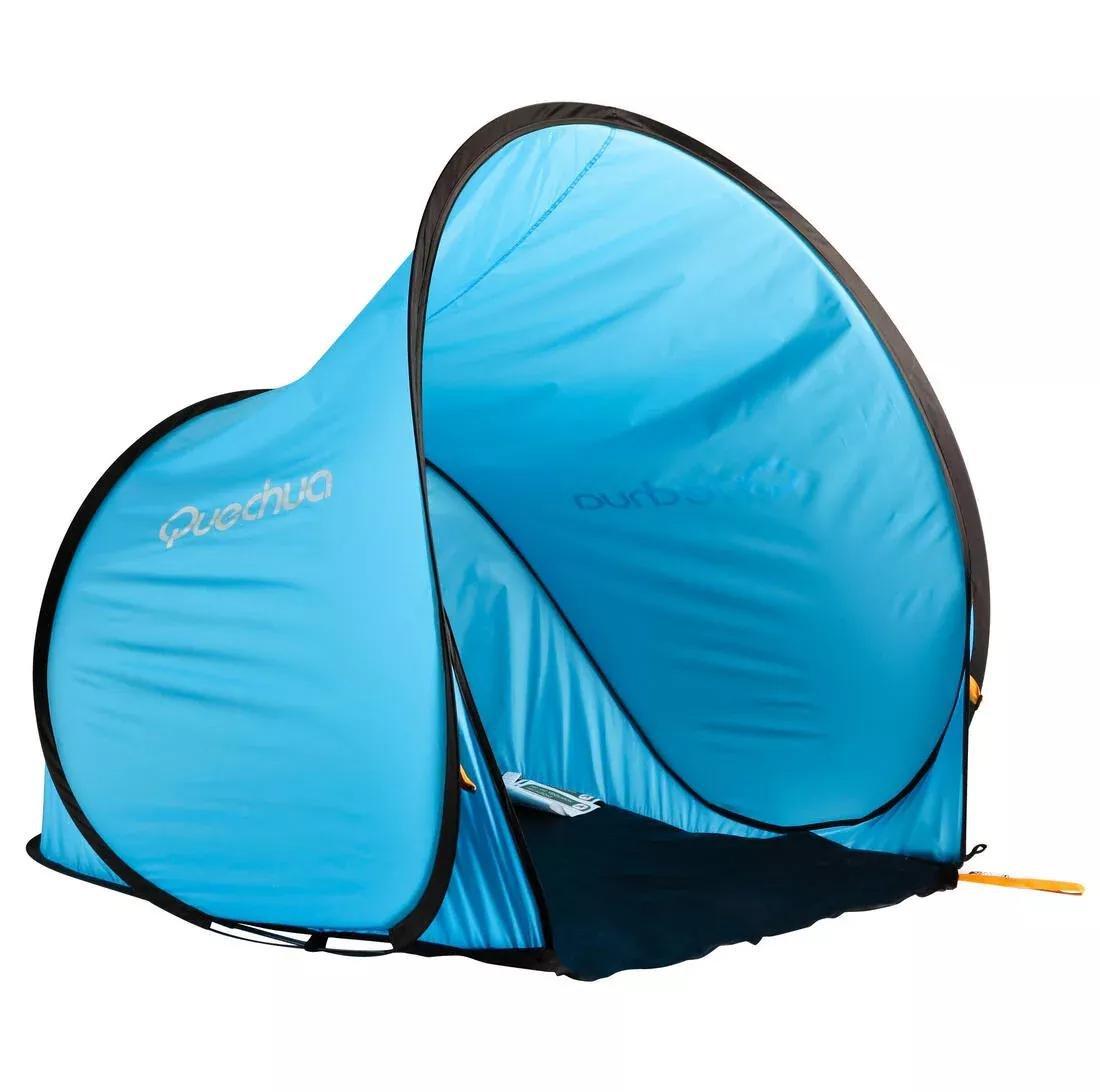 QUECHUA - Camping Shelter for 2 Adults, Glacier Blue