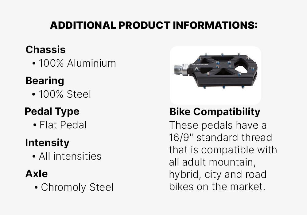 Flat Mountain Bike Pedals, No Color, large image number 2