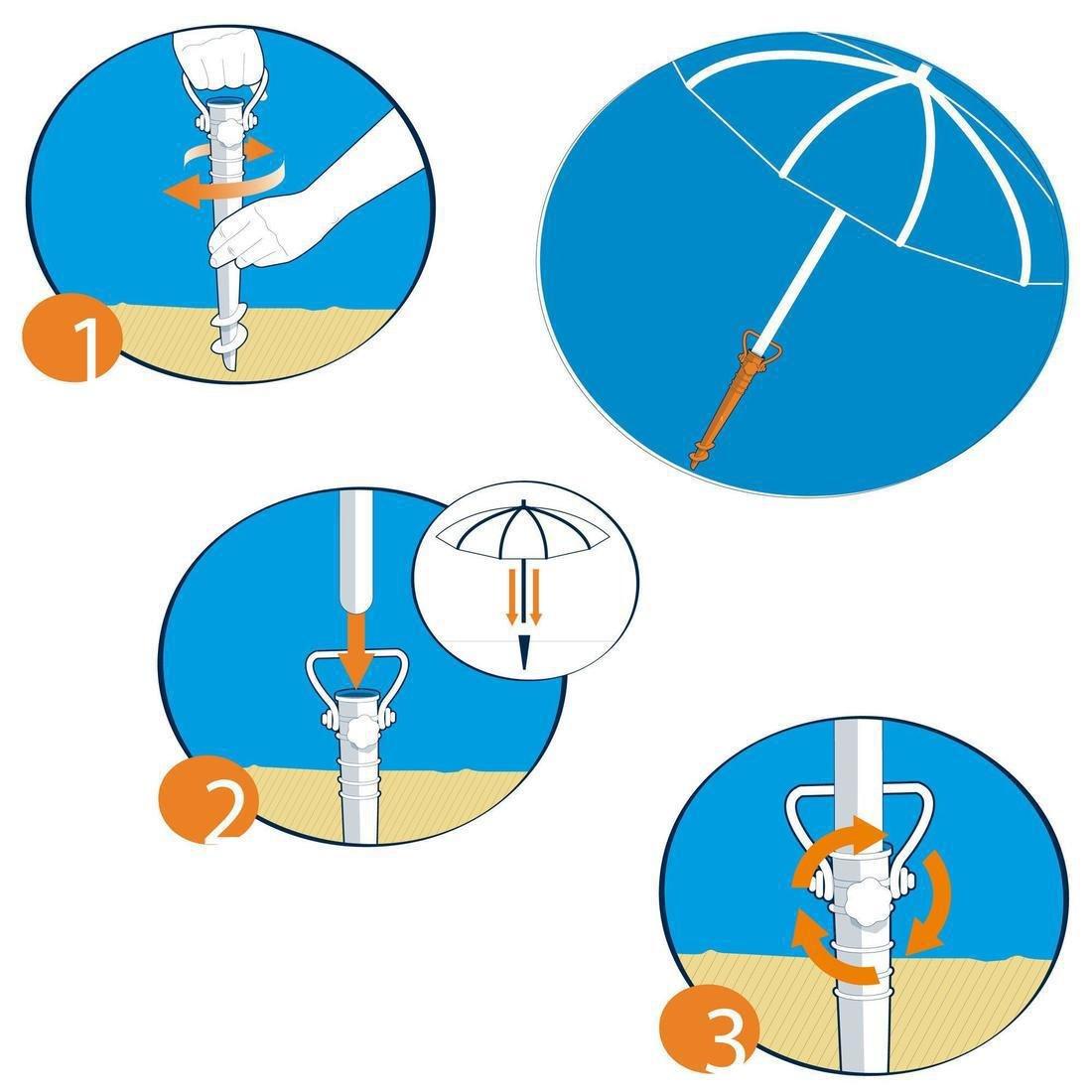 Paruv Parasol Base Attachment Spike Orange, Mandarine, No Color, large image number 2