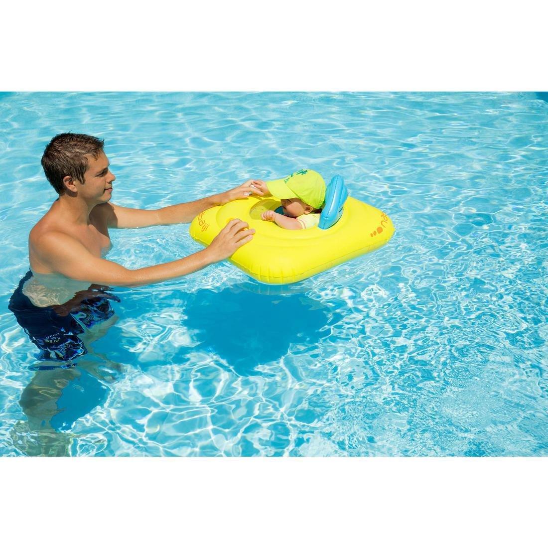 Inflatable Baby Seat Buoy For Swimming Pool With Porthole With Handles, Yellow, No Color, large image number 1