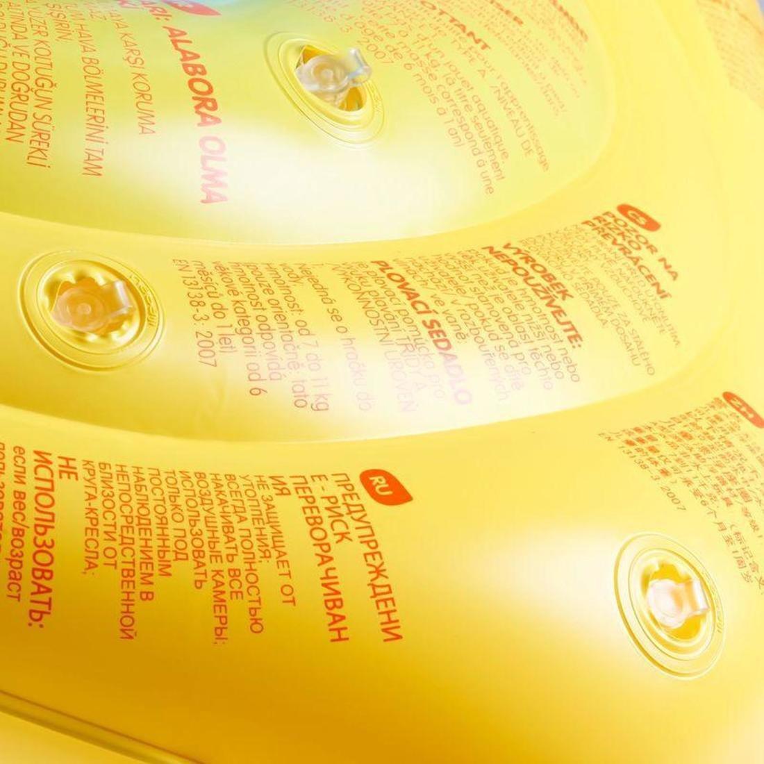 Inflatable Baby Seat Buoy For Swimming Pool With Porthole With Handles, Yellow, No Color, large image number 5