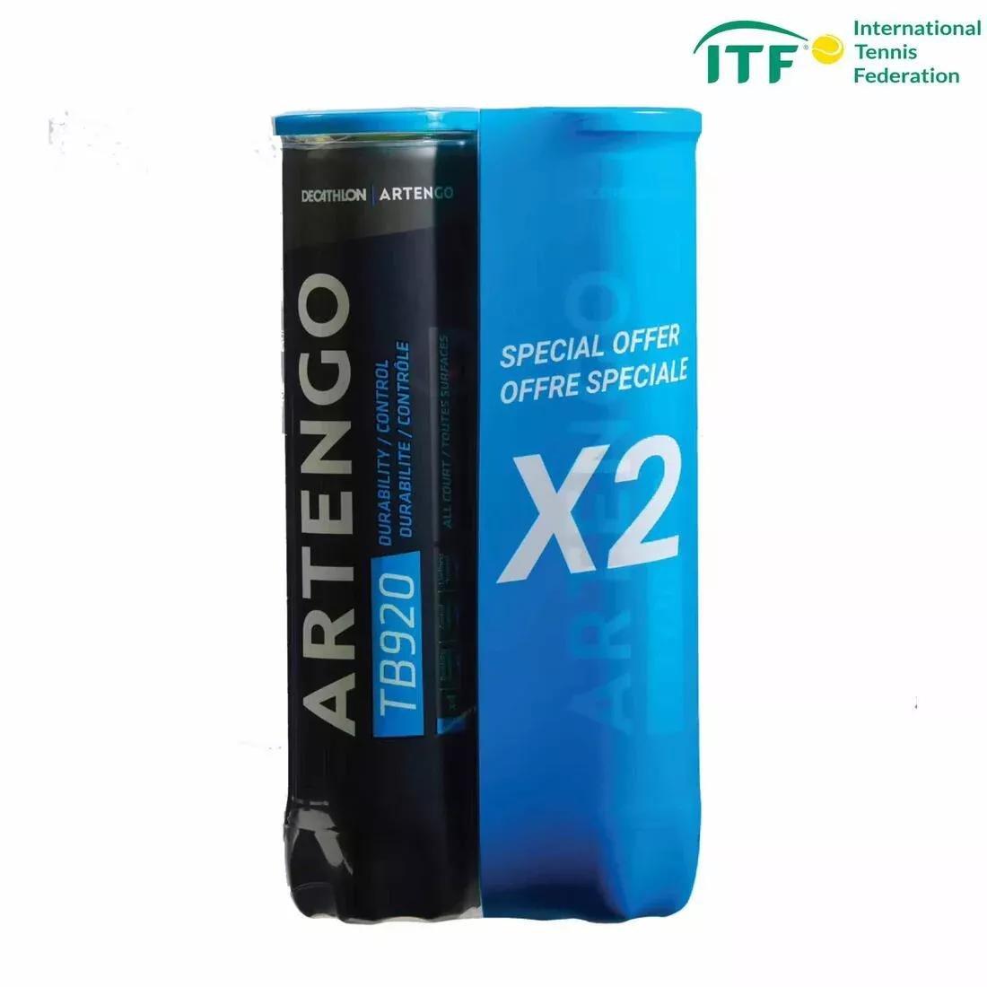 Tennis Balls Twin 4-Pack Tb920, Yellow, No Color, large image number 0