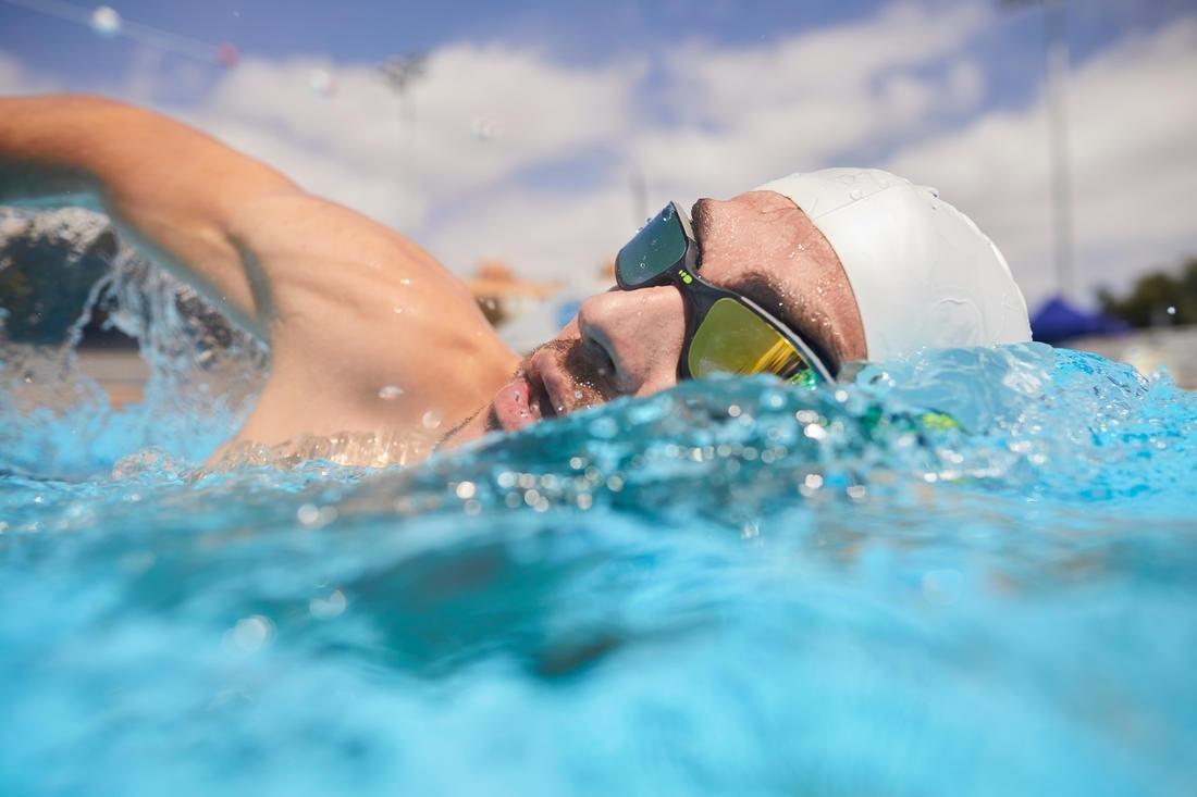 Silicone Swim Cap, Black, No Color, large image number 8