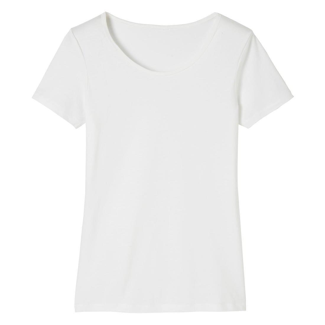 DOMYOS - 100% Cotton Fitness T-Shirt-White