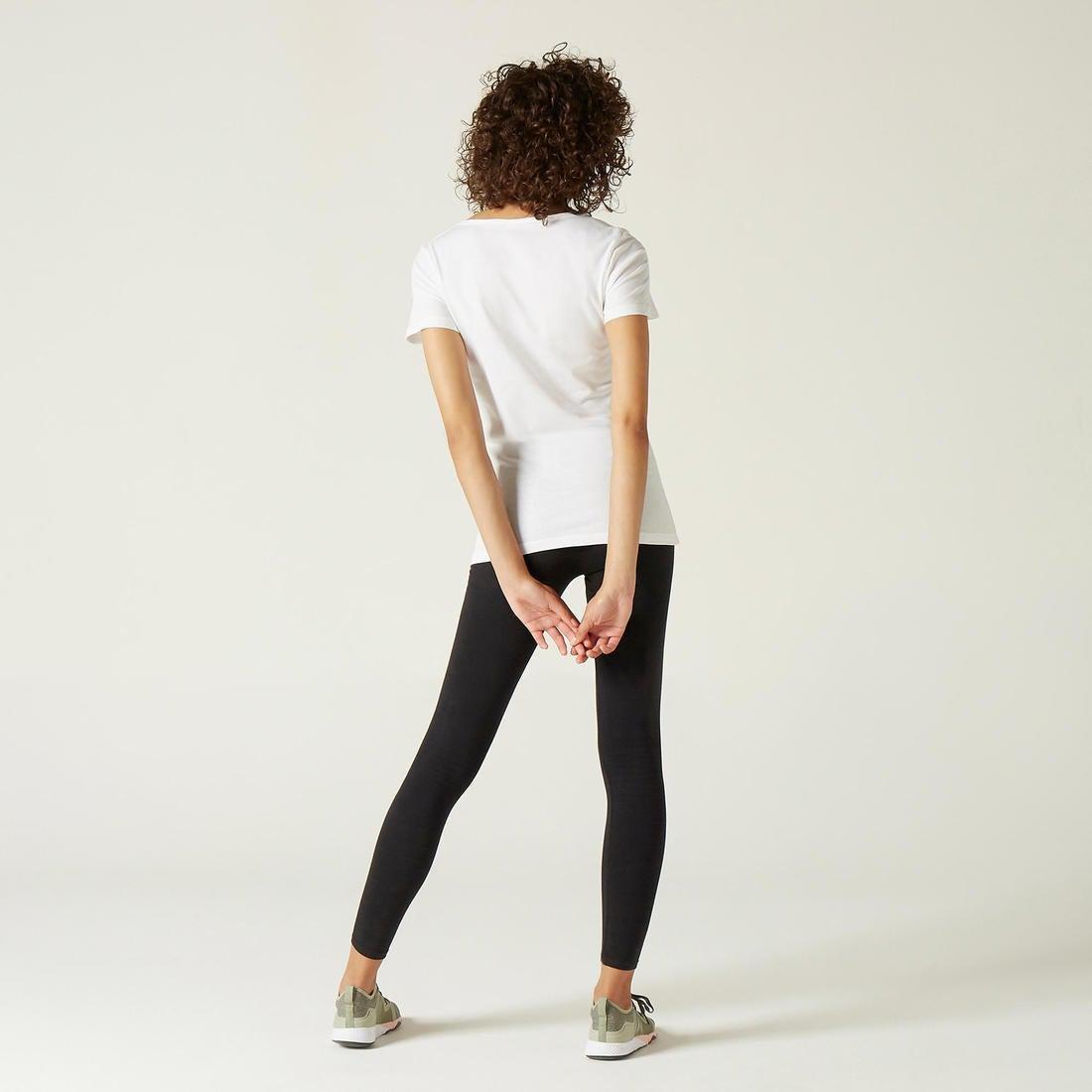 100% Cotton Fitness T-Shirt-White, No Color, large image number 9