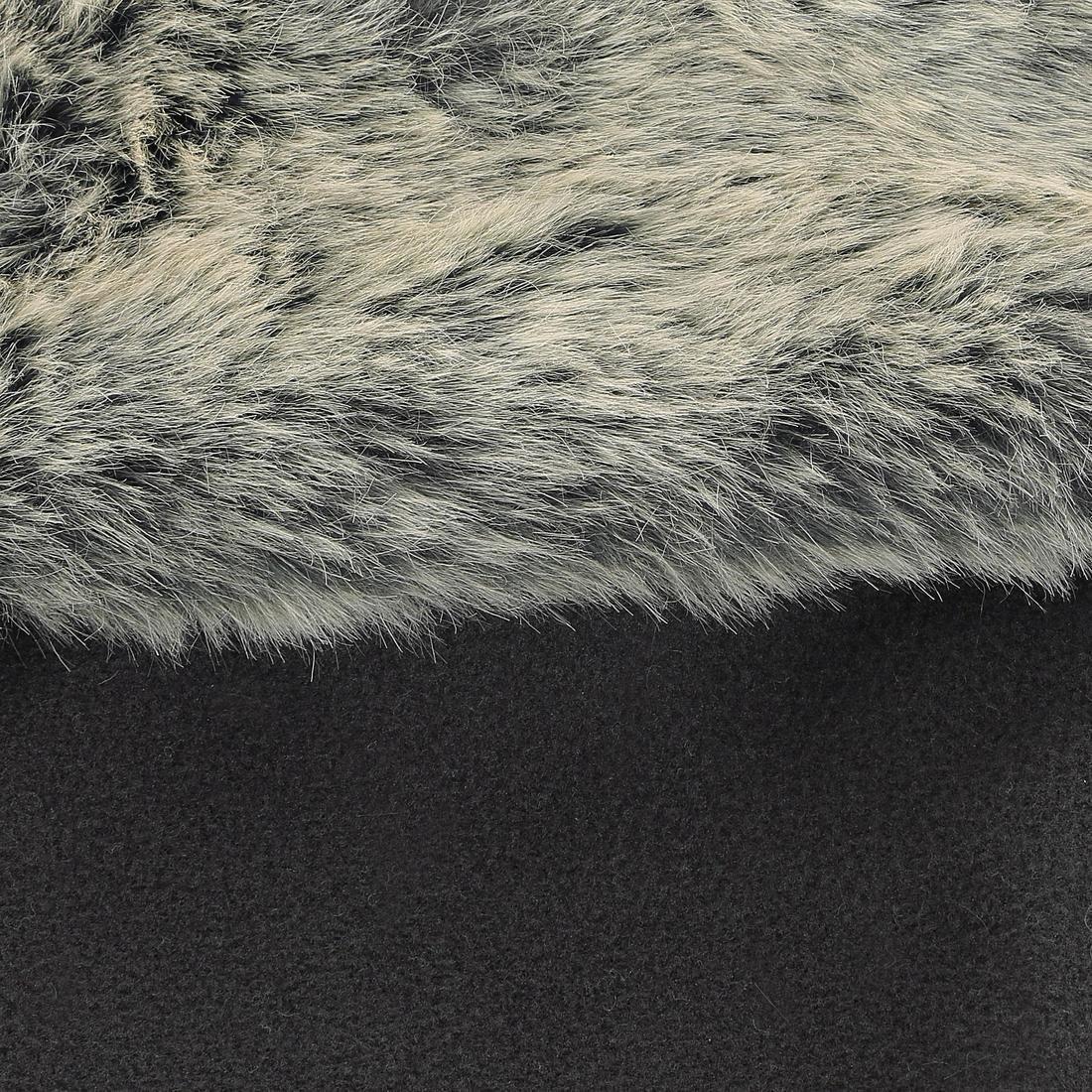 Unisex Faux Fur/Fleece Horse Riding Boot Socks, Grey, No Color, large image number 2