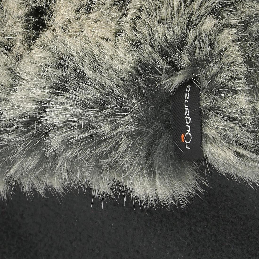 Unisex Faux Fur/Fleece Horse Riding Boot Socks, Grey, No Color, large image number 3