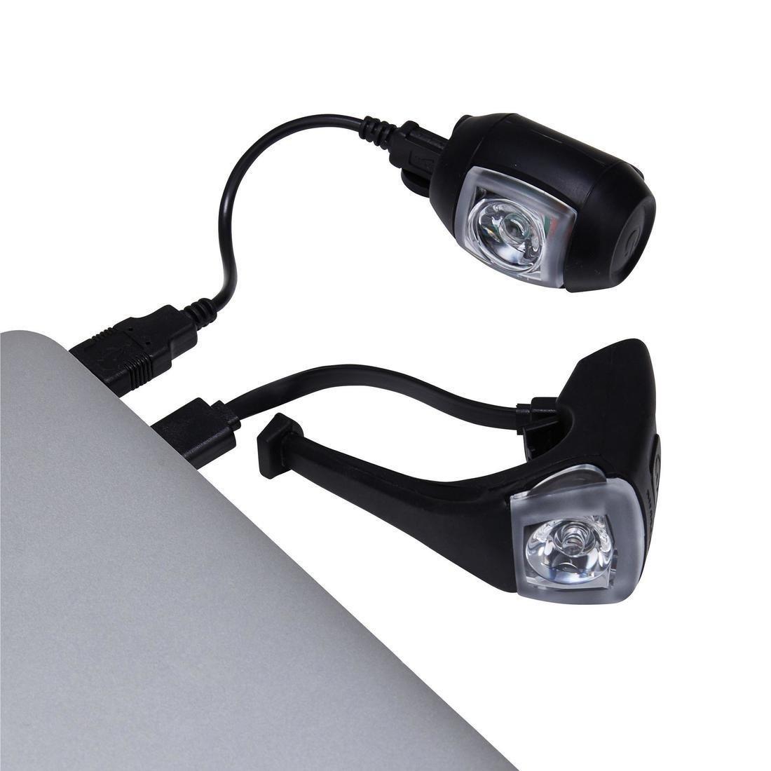 Front/Rear Led Usb Bike Light Set 20 Lumens - St 520, Black, No Color, large image number 3
