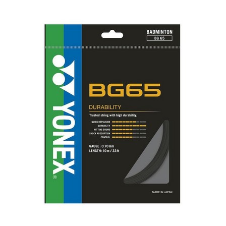 YONEX - BG 65 Badminton String, Black