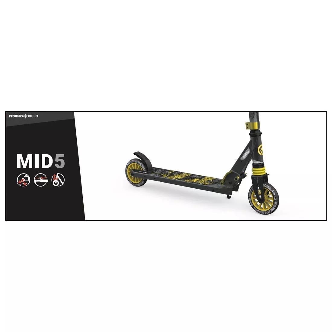 Mid Kids Scooter With Handlebar Brake And Suspension, Black, No Color, large image number 6