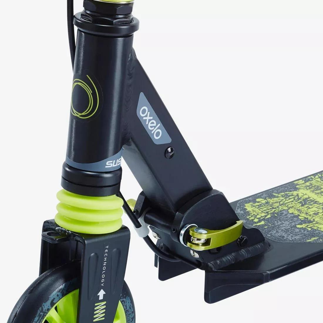 Mid Kids Scooter With Handlebar Brake And Suspension, Black, No Color, large image number 13