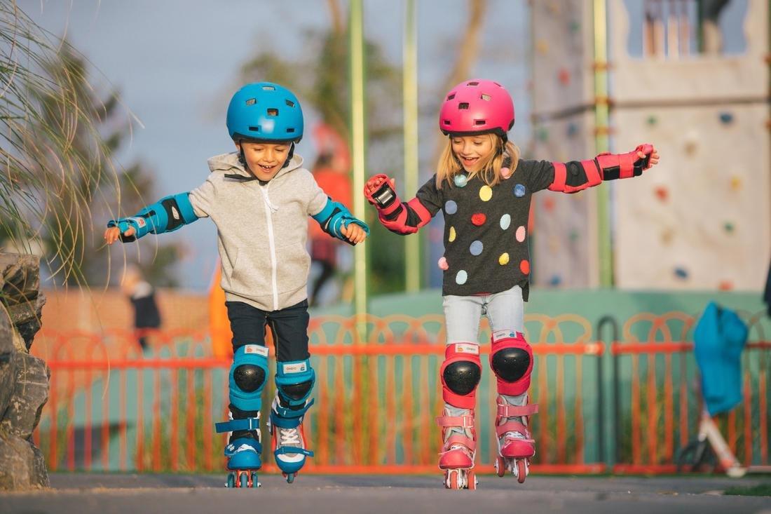 Kids Set Of Inline Skate Protectors Play One, Blue, No Color, large image number 2