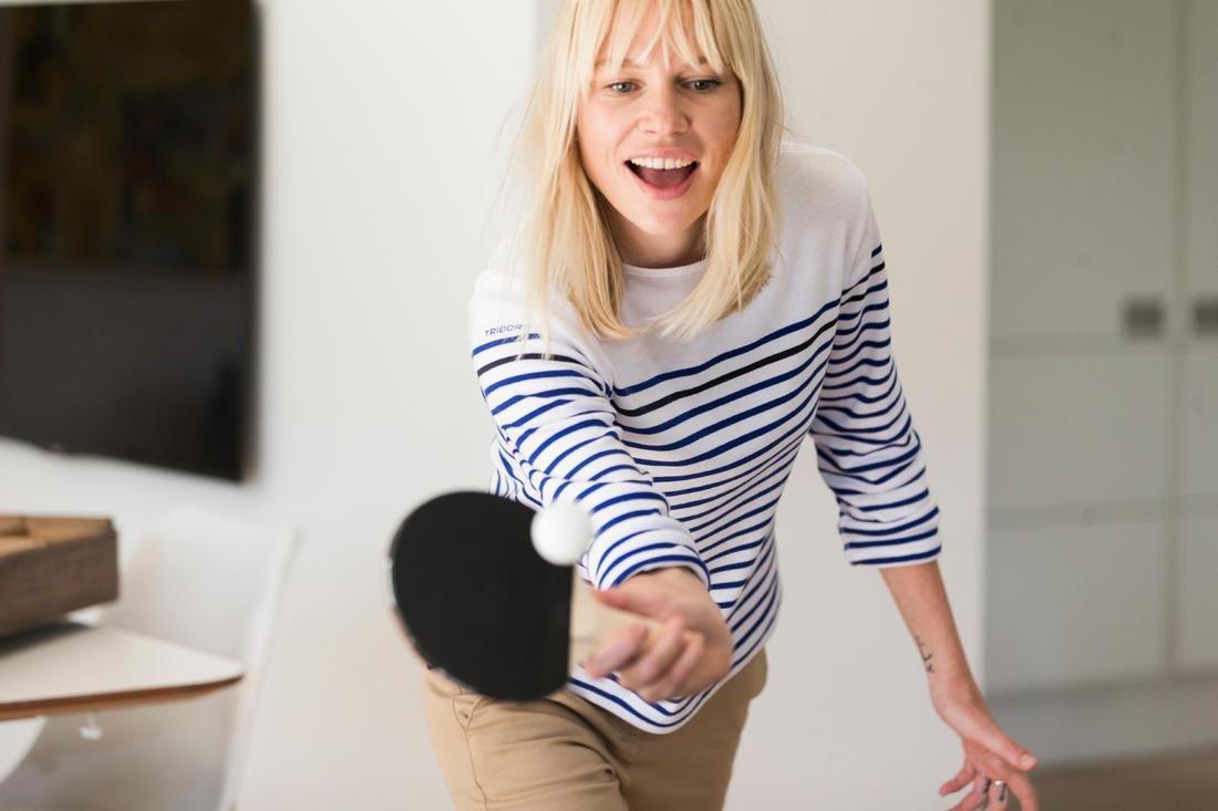 Straight Table Tennis Bat - PPR 100, Black, 5401_000, large image number 7