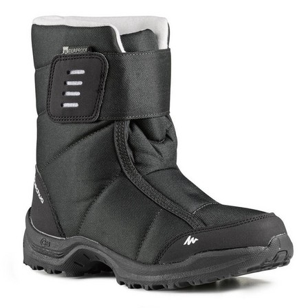 QUECHUA - Kids WarmWaterproof Snow Hiking Boots Sh100 X-Warm, Black