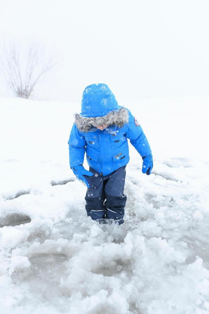 Kids WarmWaterproof Snow Hiking Boots Sh100 X-Warm, Black, No Color, large image number 5