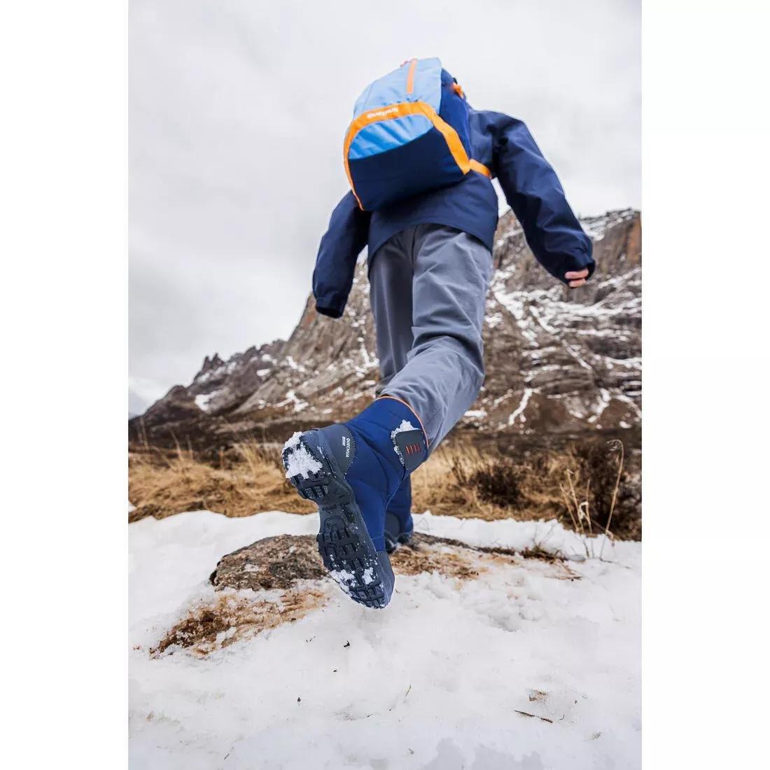 Kids WarmWaterproof Snow Hiking Boots Sh100 X-Warm, Black, No Color, large image number 14