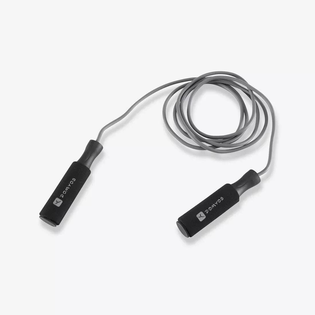 Weighted Skipping Rope, grey, No Color, large image number 0