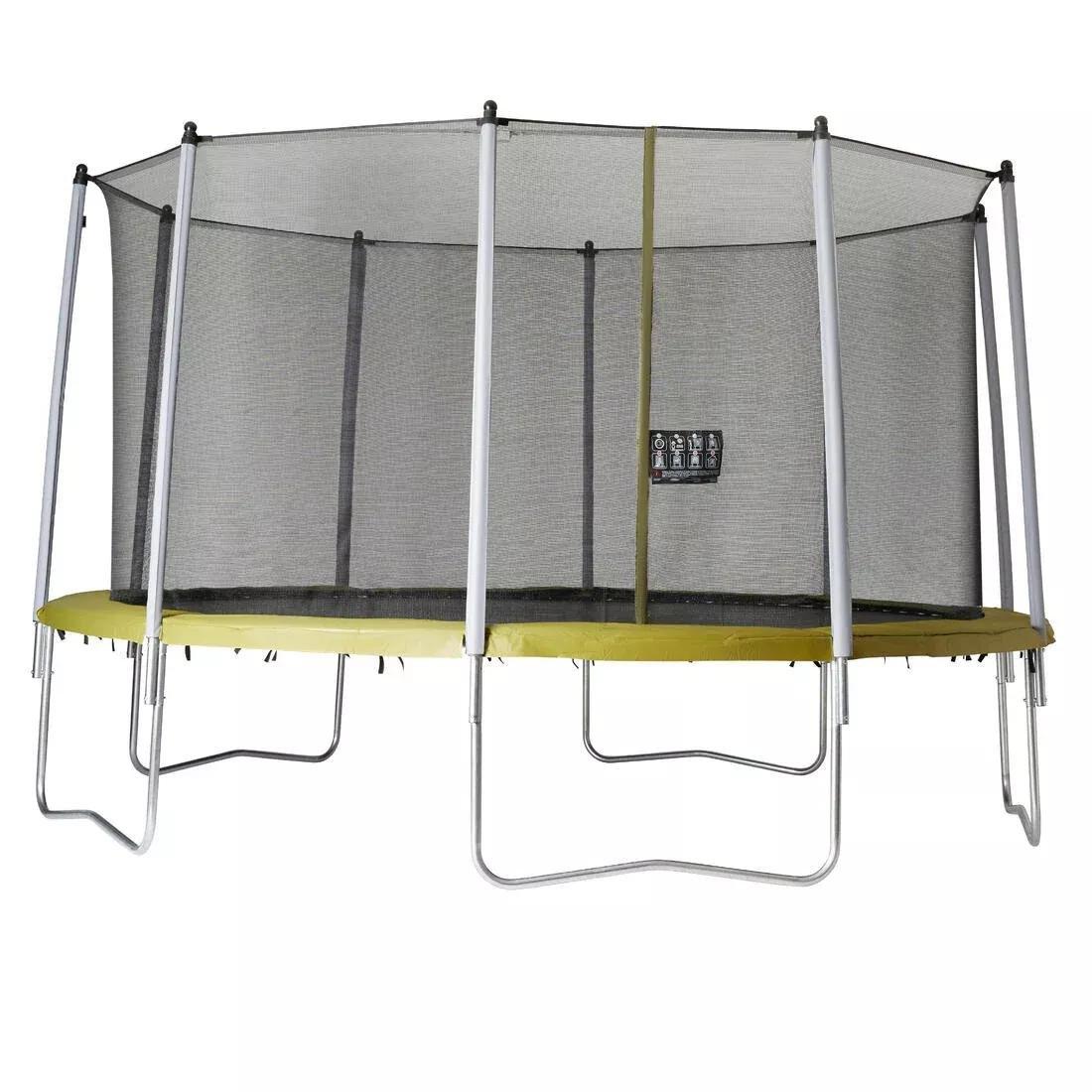Round Trampoline With Safety Net - 420, Grey, No Color, large image number 0