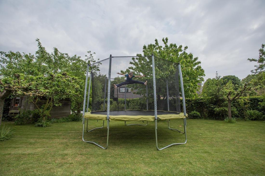 Round Trampoline With Safety Net - 420, Grey, No Color, large image number 7