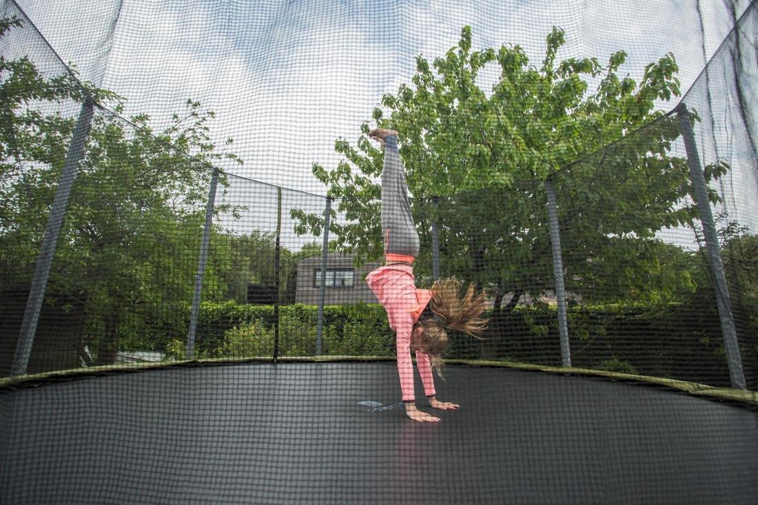 Round Trampoline With Safety Net - 420, Grey, No Color, large image number 9