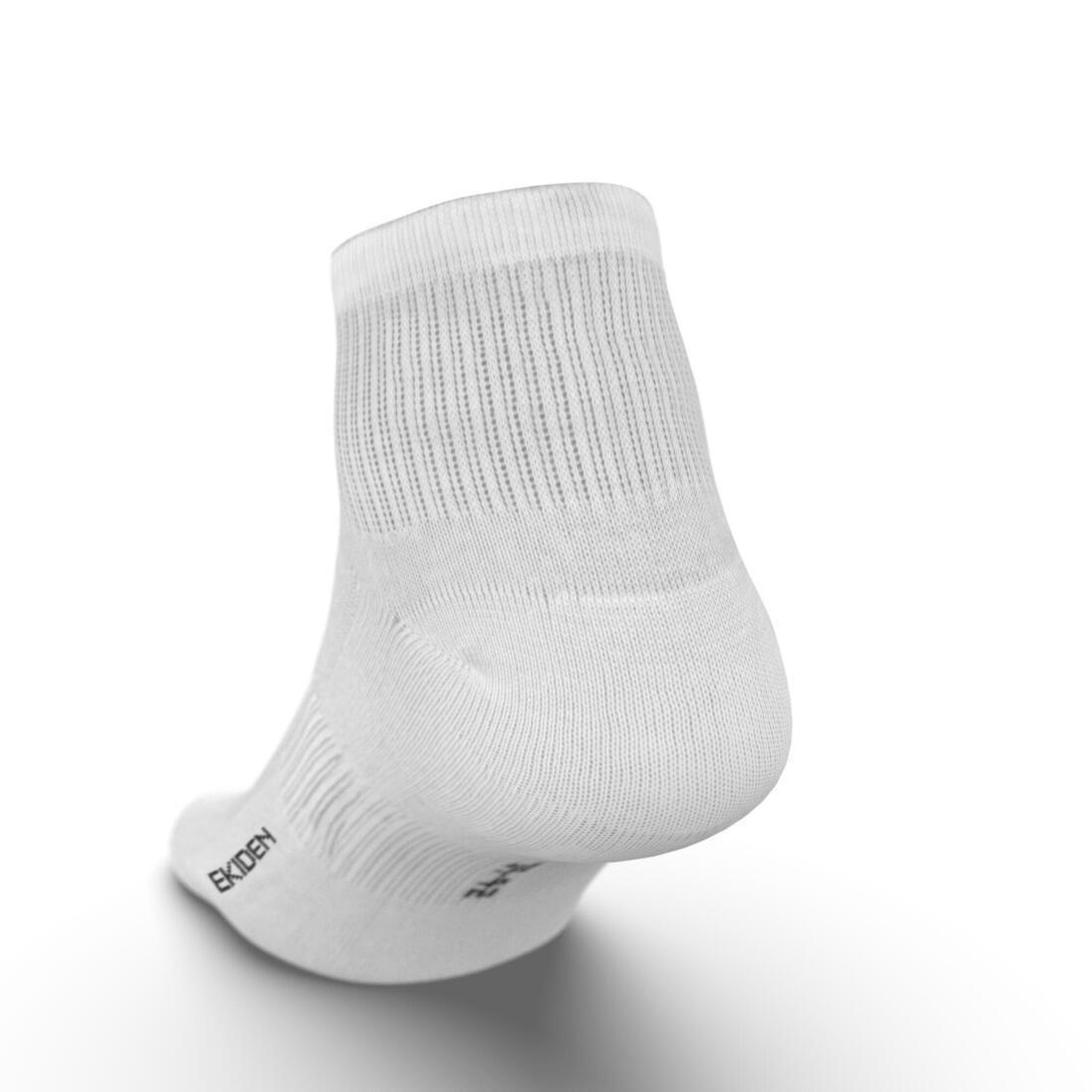 Unisex Pack of 3 Running Socks, White, No Color, medium