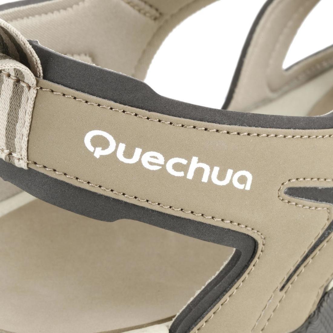 QUECHUA - NH100 Men's Lightweight Walking Sandals, Dark Sand