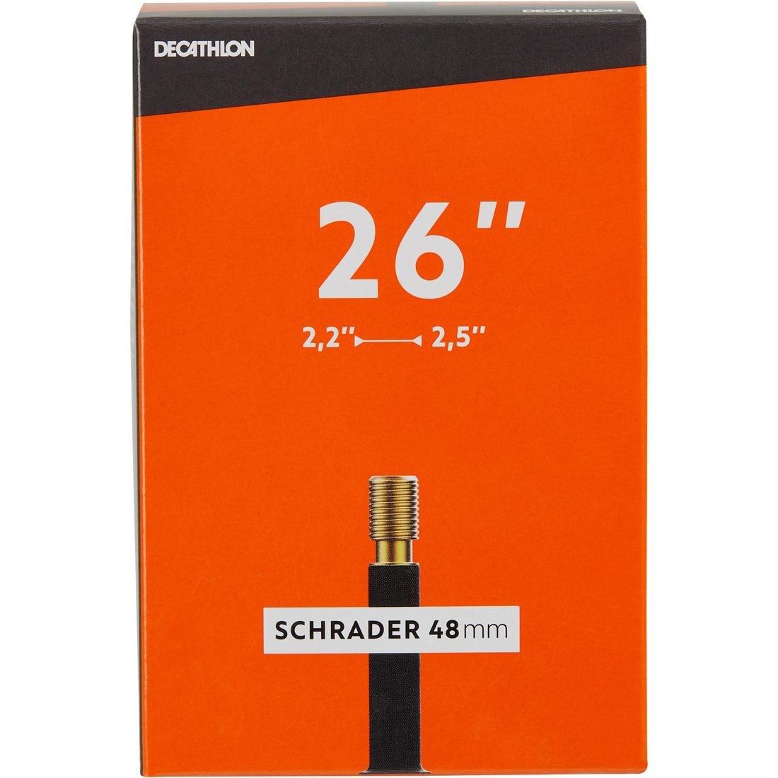 Bike Inner Tube 26X2.2/2.5 Schrader Valve 48Mm, No Color, large image number 0