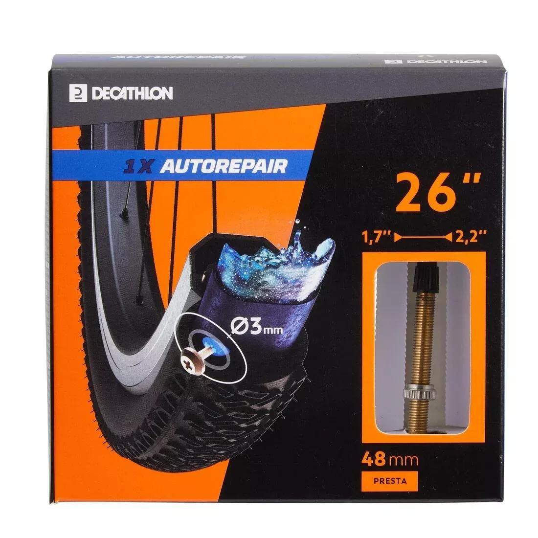 Self-Sealng Bike Inner Tube, Presta, No Color, large image number 0