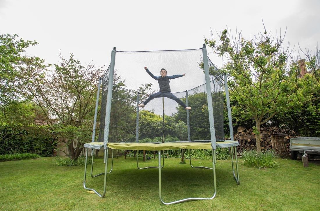 Essential 365 Trampoline and Protective Netting,Green/Grey, No Color, large image number 0