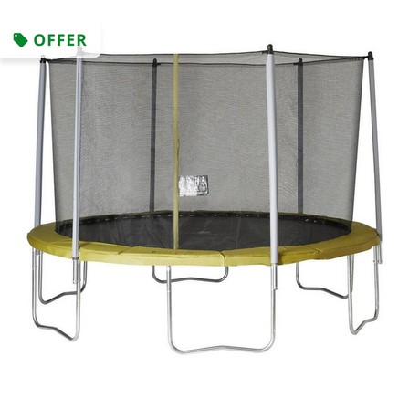 DOMYOS - Essential 365 Trampoline and Protective Netting,Green/Grey