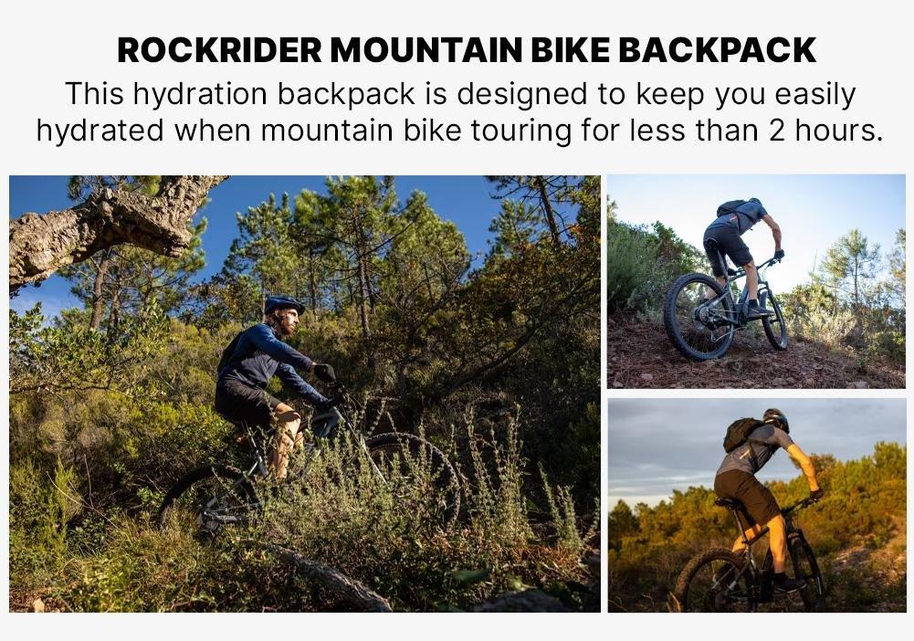 Mountain Bike Hydration Backpack ST 500 Water, Black, No Color, medium