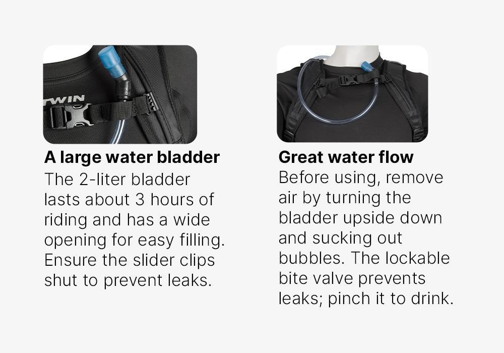 Mountain Bike Hydration Backpack ST 900 Water, Black, No Color, large image number 17