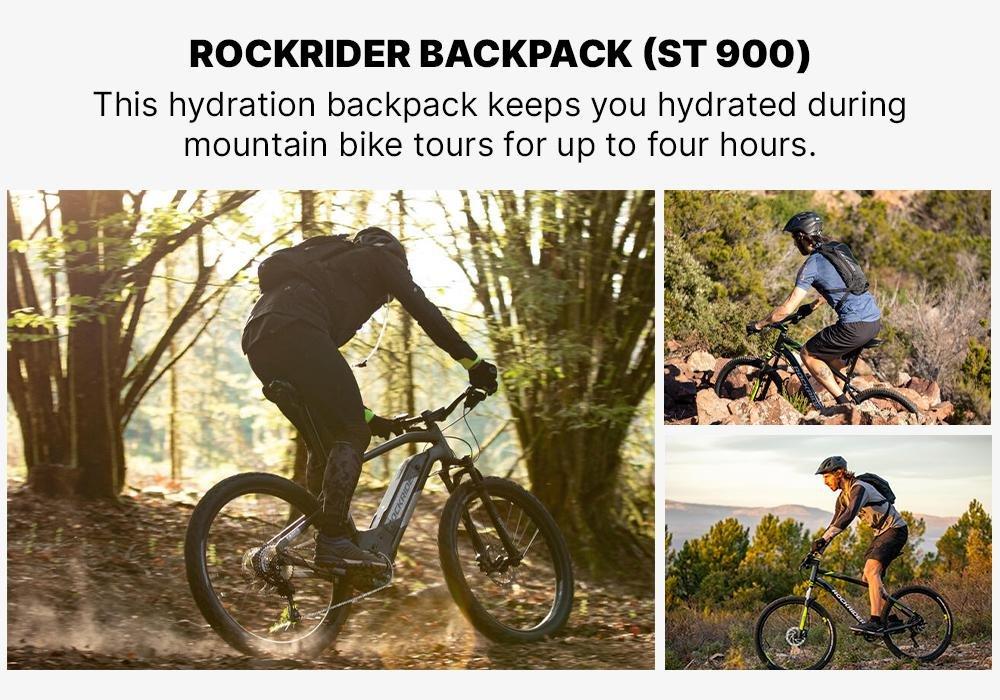 Mountain Bike Hydration Backpack ST 900 Water, Black, No Color, medium