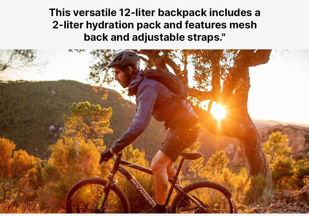 Mountain Bike Hydration Backpack ST 900 Water, Black, No Color, medium