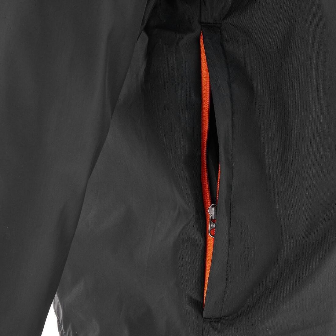 Men's Country Walking Raincoat - NH100 Raincut Demi Zip, Black, , large image number 8