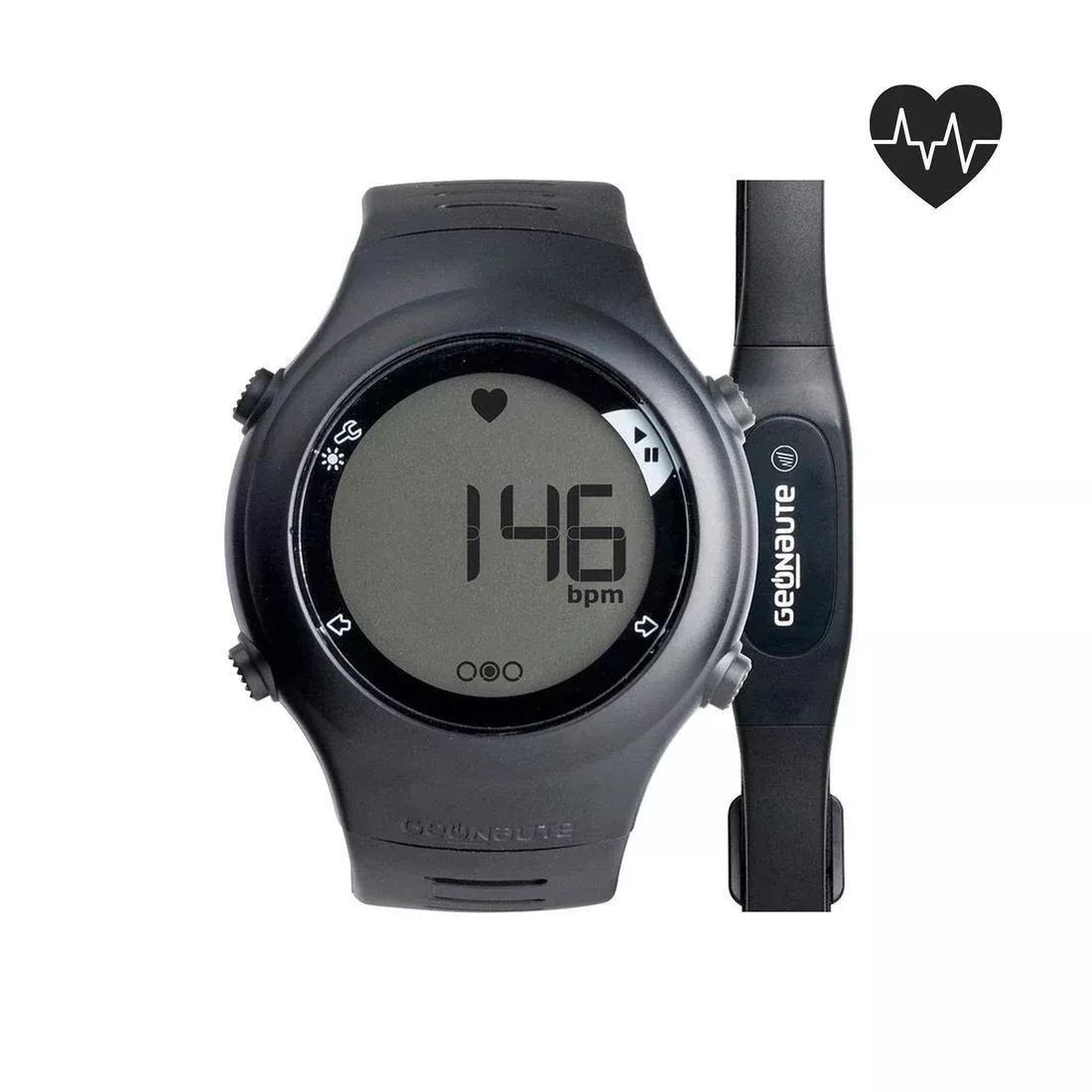 ONRHYTHM 110 runner's heart rate monitor watch, Black, No Color, medium