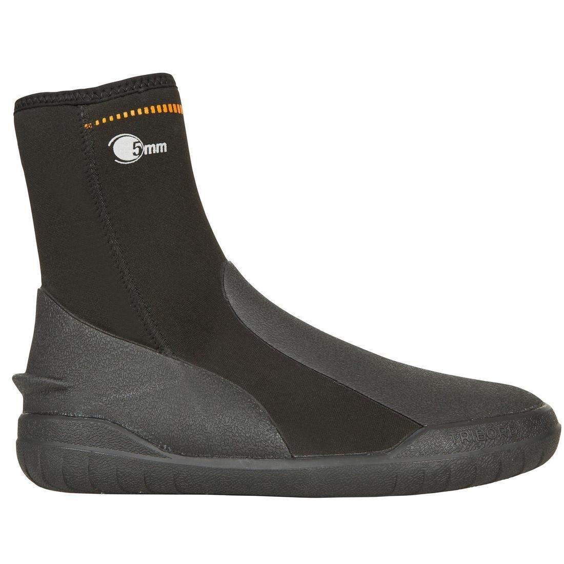 Diving Booties 5 mm Neoprene, Black, No Color, large image number 2