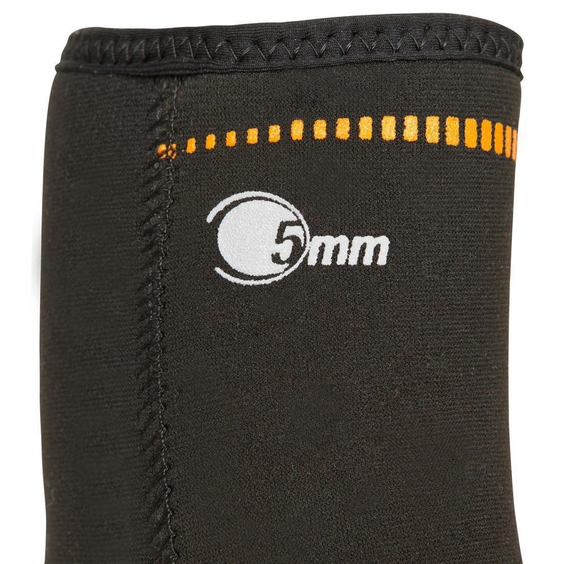 Diving Booties 5 mm Neoprene, Black, No Color, large image number 6