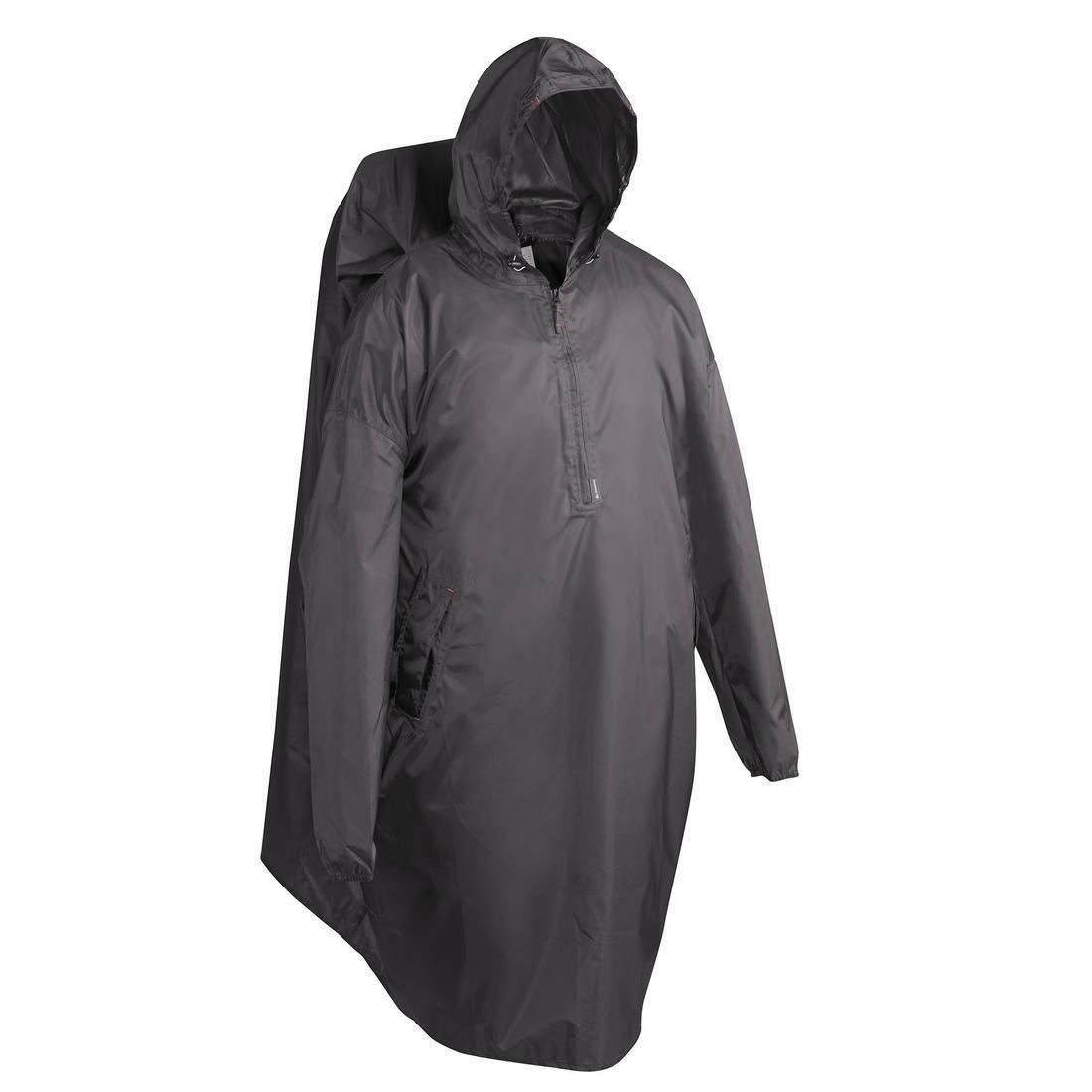 Hiking Rain Poncho, ARPENAZ, Black, No Color, large image number 7
