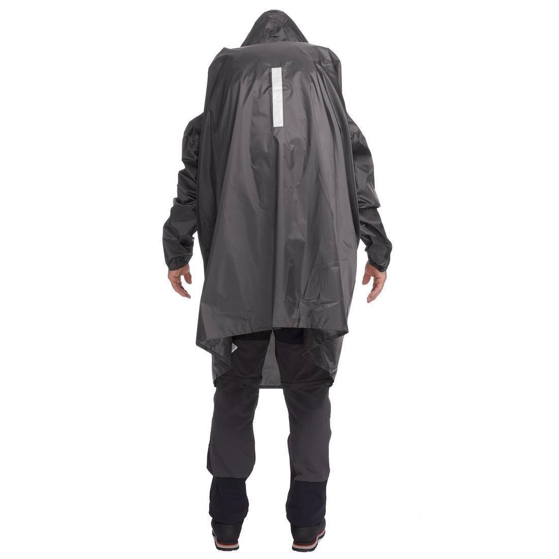 Hiking Rain Poncho, ARPENAZ, Black, No Color, large image number 4