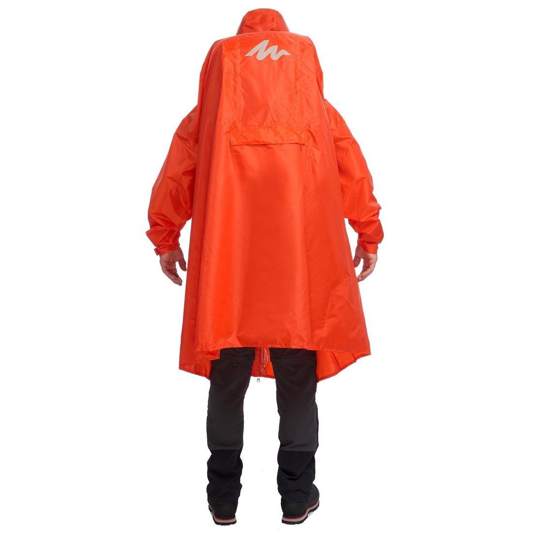Hiking Rain Poncho - Mt900 - 75L, Red, No Color, large image number 4