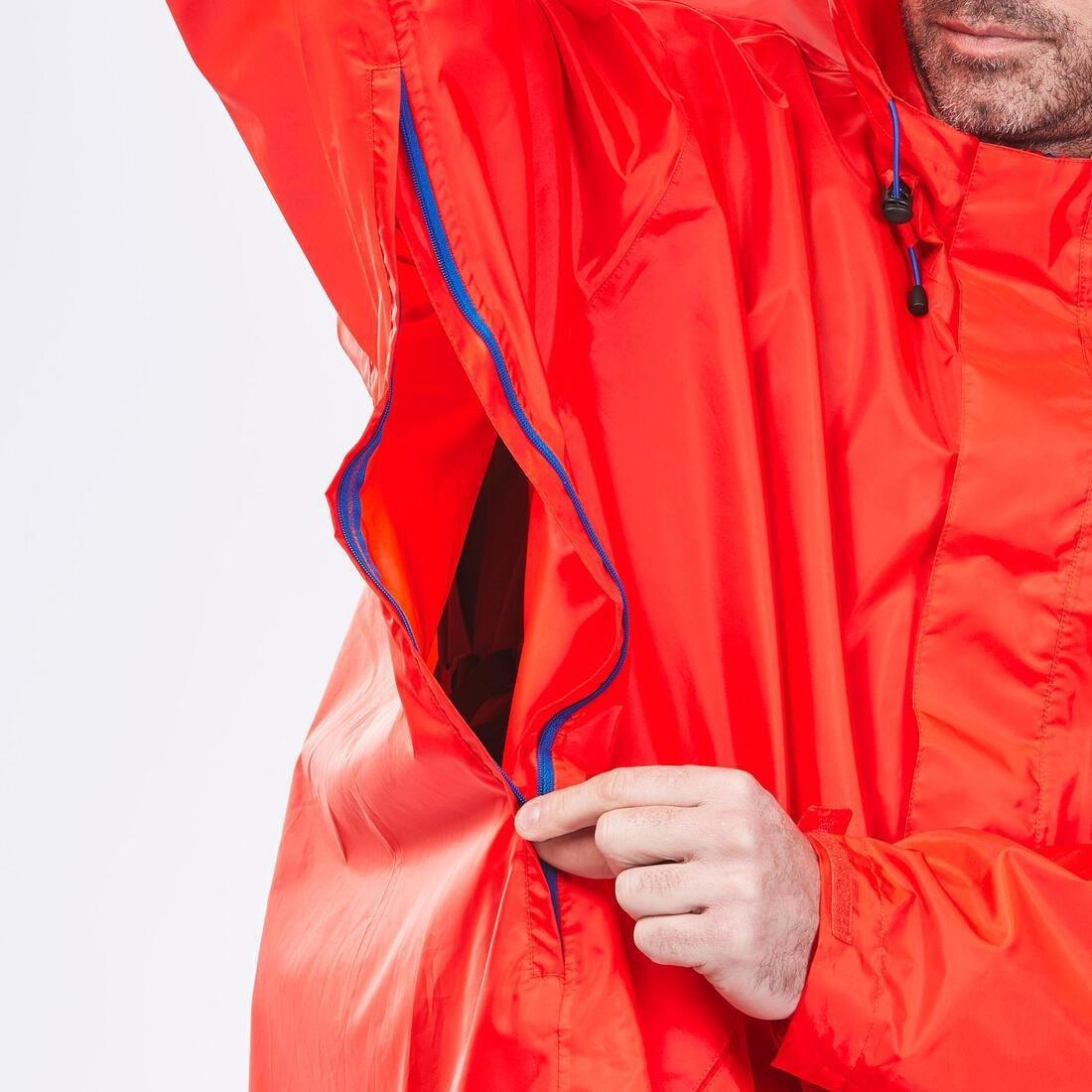 Hiking Rain Poncho - Mt900 - 75L, Red, No Color, large image number 14