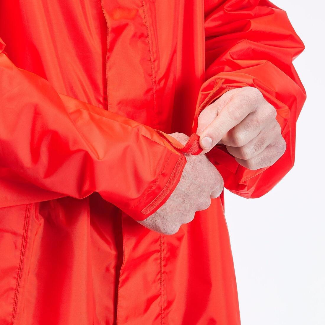 Hiking Rain Poncho - Mt900 - 75L, Red, No Color, large image number 5