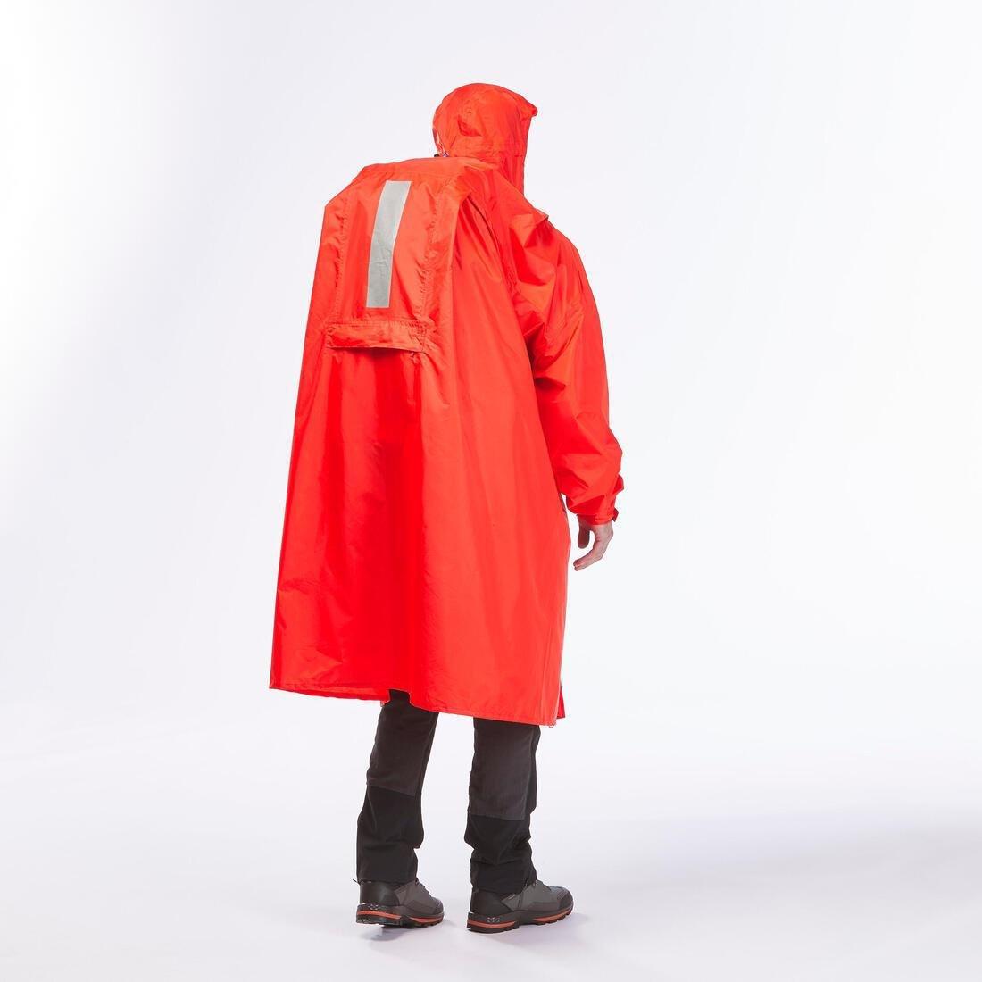 Hiking Rain Poncho - Mt900 - 75L, Red, No Color, large image number 7