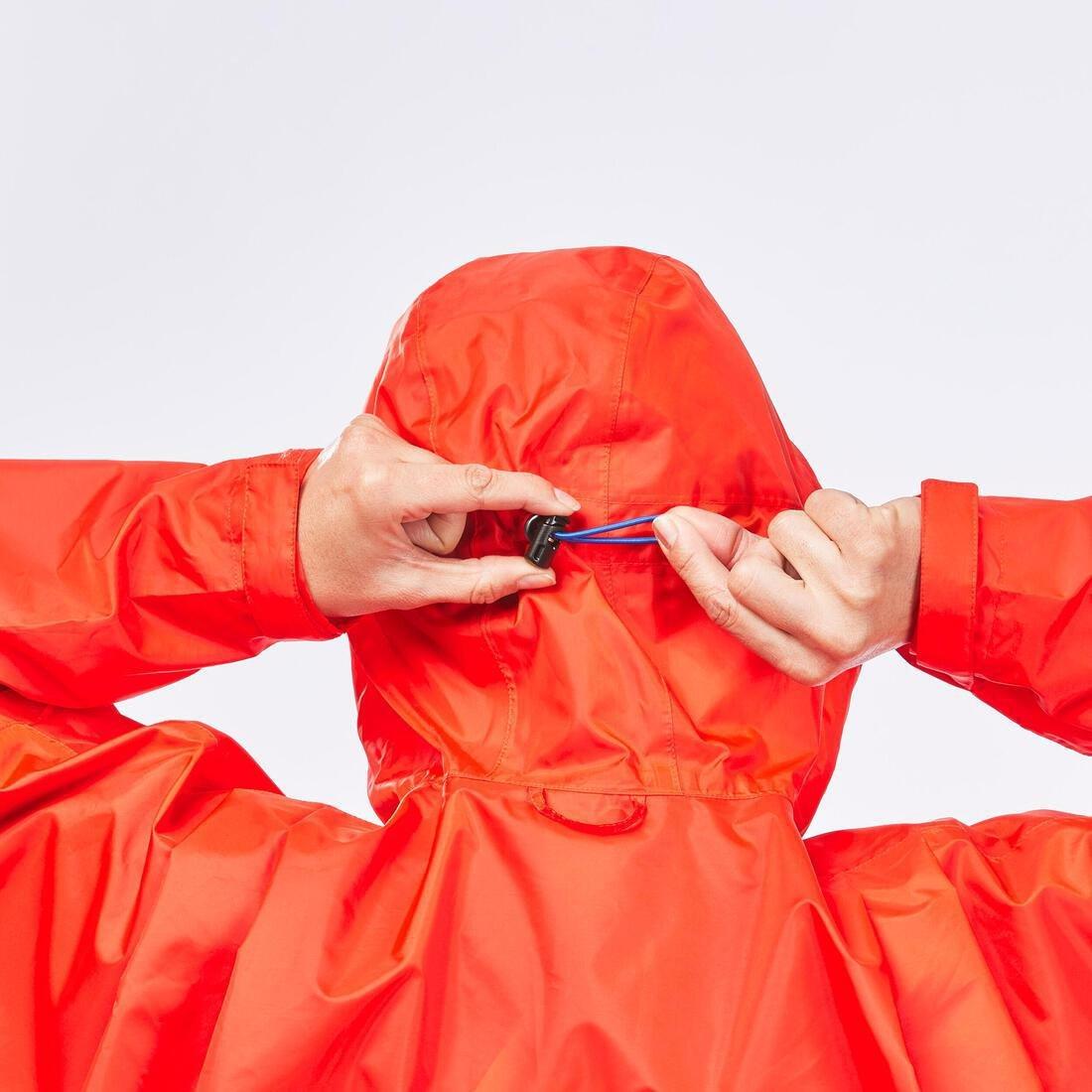 Hiking Rain Poncho - Mt900 - 75L, Red, No Color, large image number 13