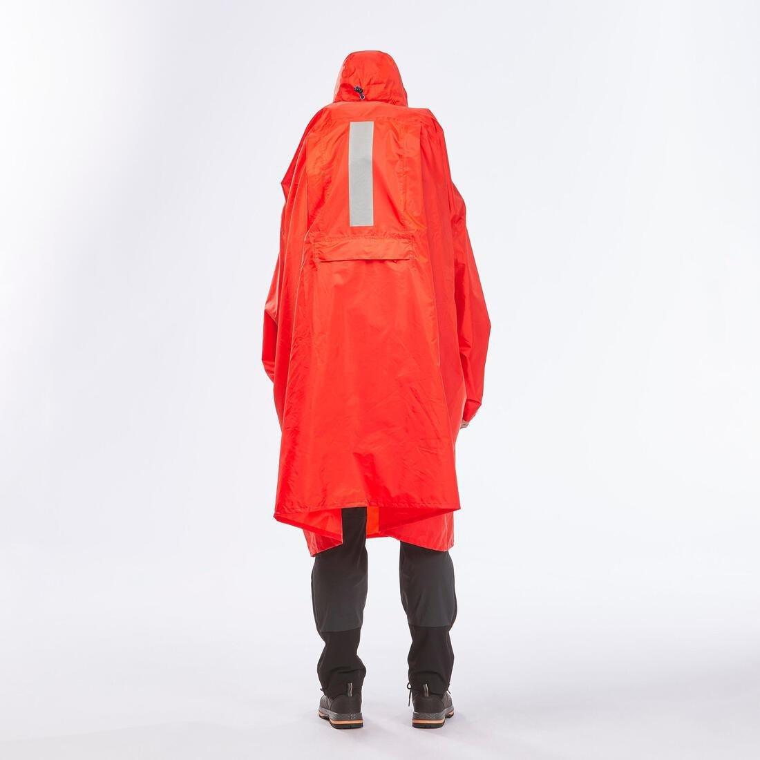 Hiking Rain Poncho - Mt900 - 75L, Red, No Color, large image number 14