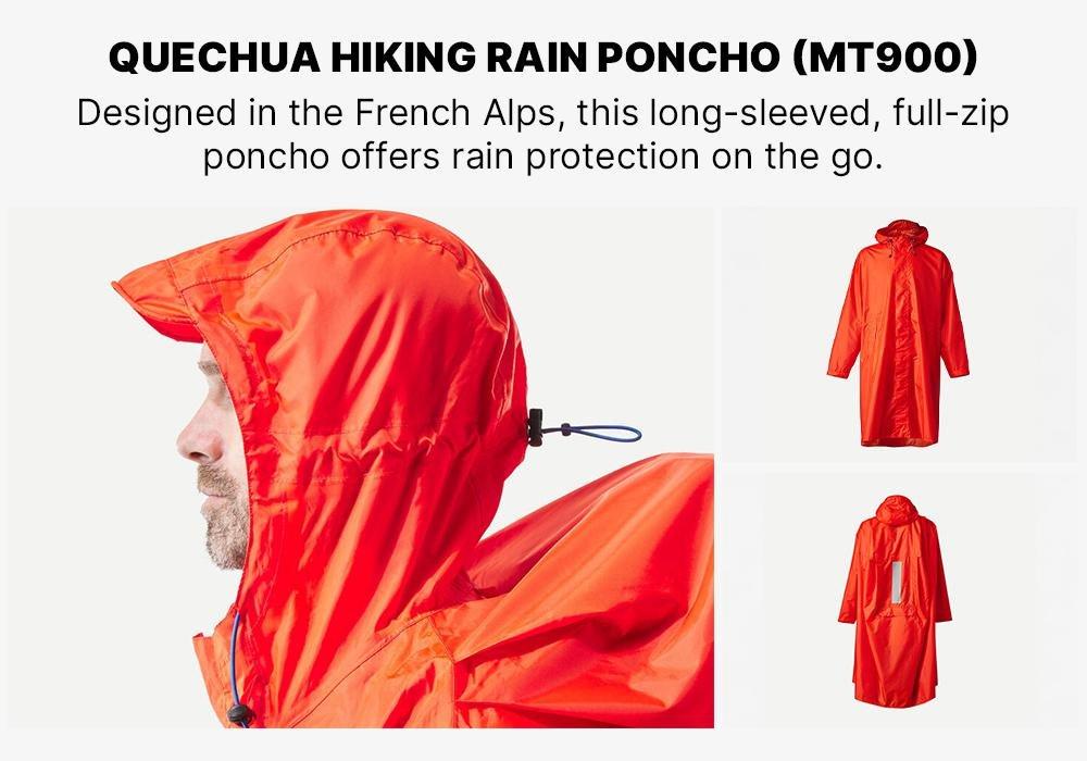 Hiking Rain Poncho - Mt900 - 75L, Red, No Color, large image number 18