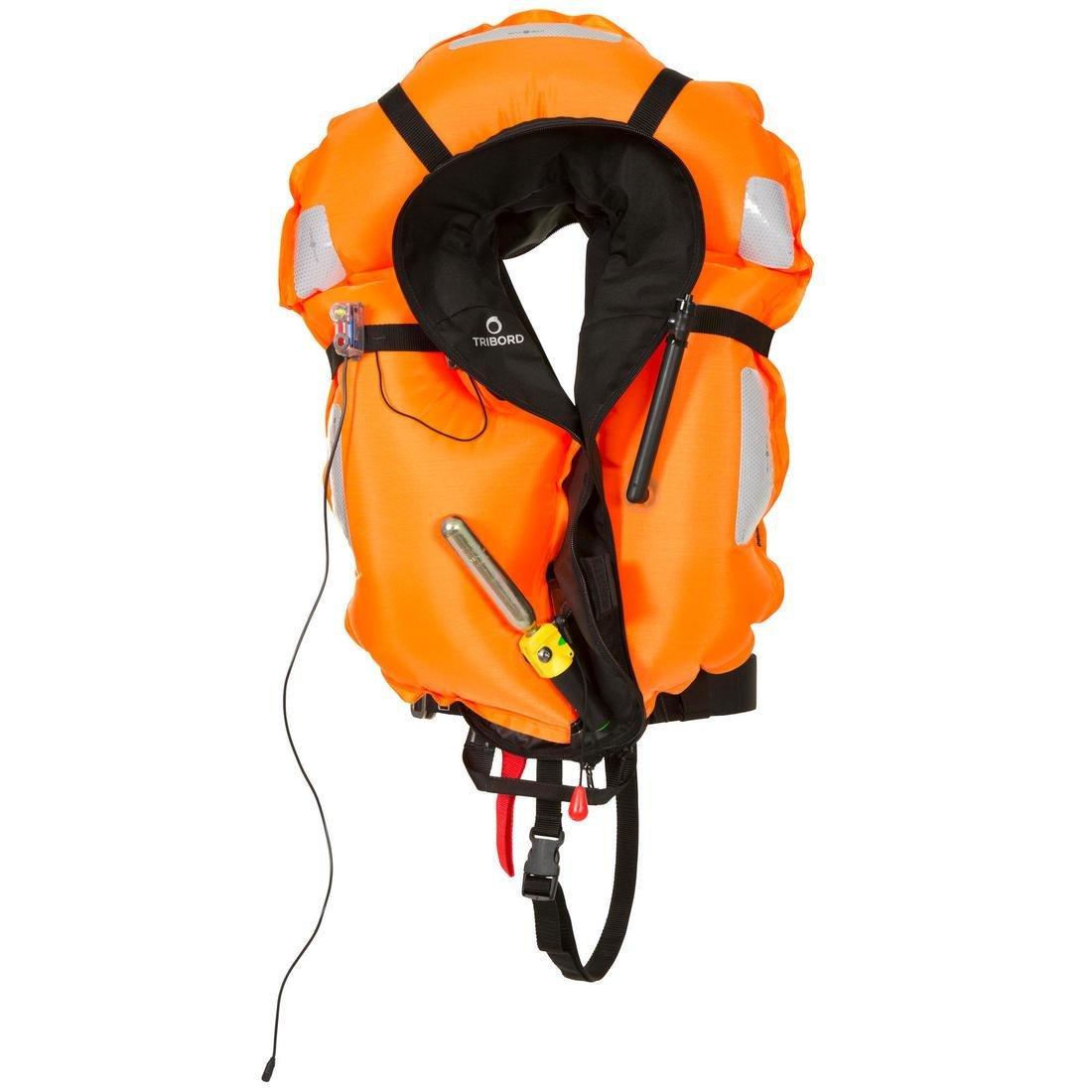 Adult Sailing Inflatable Life Jacket With Harness - Lj150N Air, Black, No Color, large image number 1